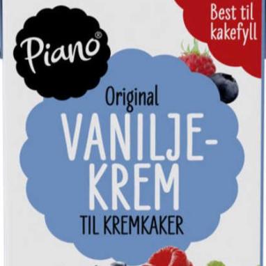 Piano  Vaniljekrem til kremkaker 0,5 liter