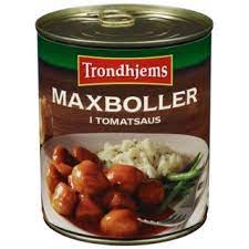 Trondhjems maxboller i tomatsaus, bx. 800 gr.