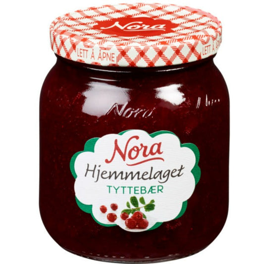 Nora Tyttebærsyltetøy hjemmelaget, 400 gr.