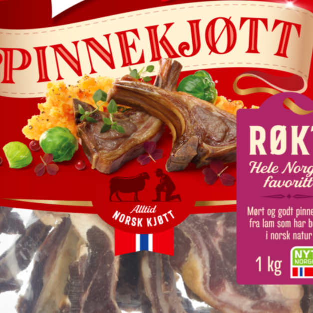 Gilde Pinnekjøtt av lam, kappet, røkt, 1 kg